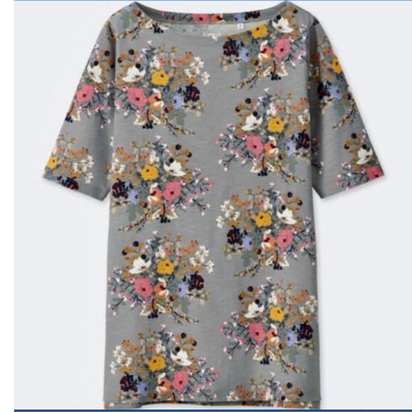 Uniqlo | Epice Design Gray Floral Shirt - Picture 3 of 10